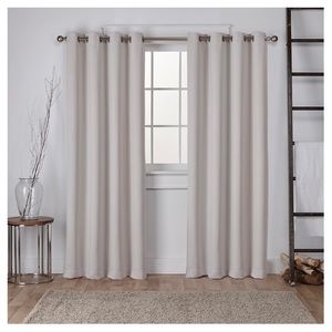 2 Sateen Blackout Grommet Top 
Curtain Panels Silver
Exclusive Home 96 X 52